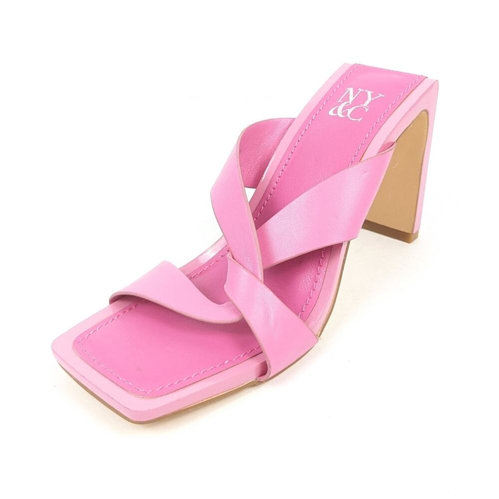 New York and Company Pink Inna Barbiecore Sandals Size 6